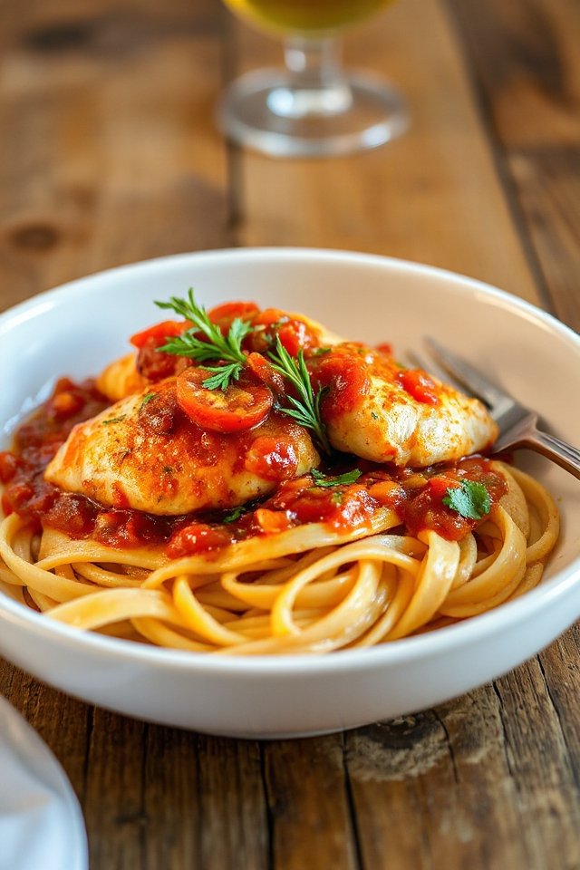 chicken simmer pasta delight