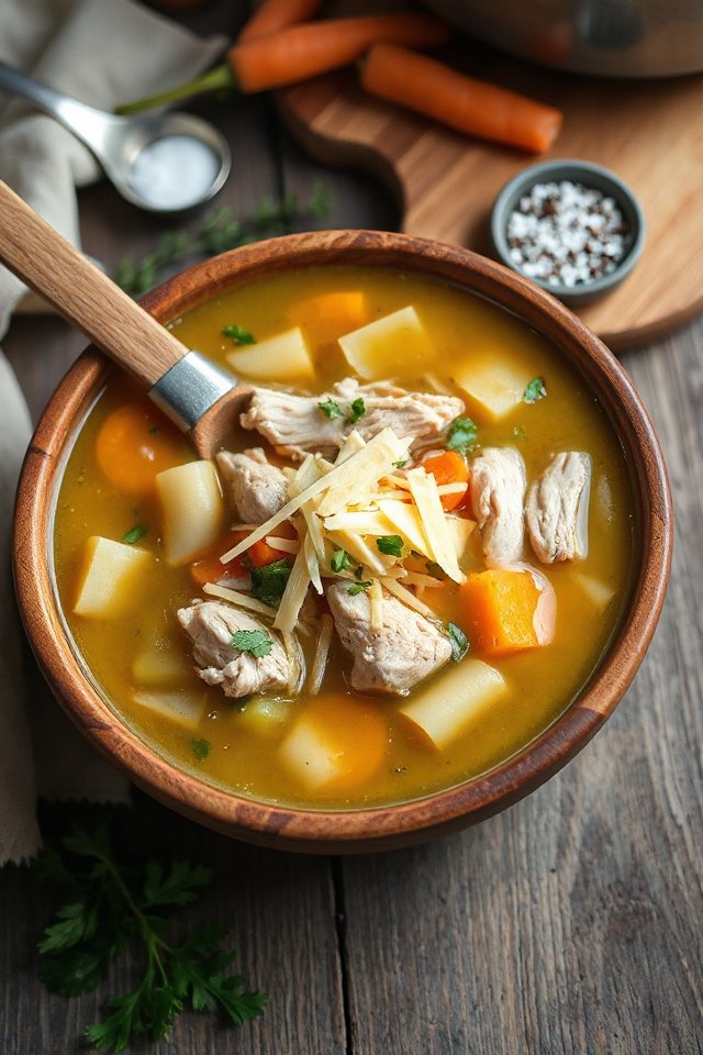 comforting chicken noodle soup