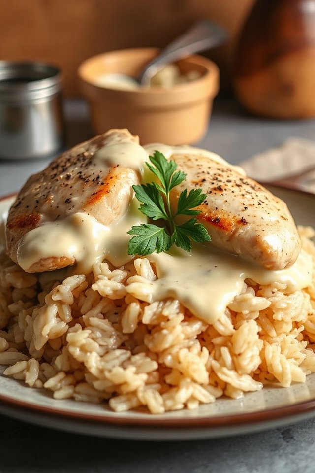 creamy chicken with rice