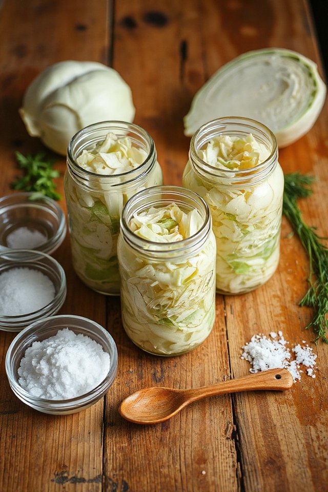 crisp cabbage sauerkraut preparation