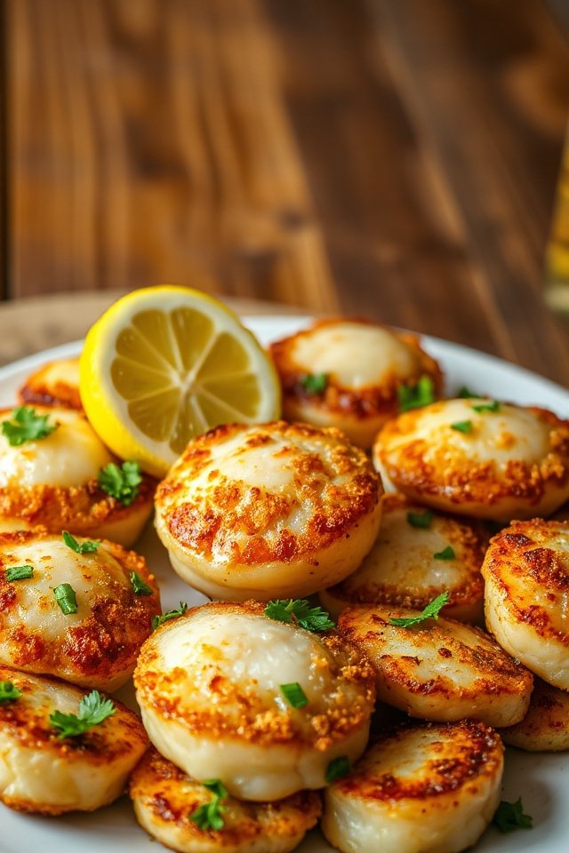 crispy buttered scallops recipe