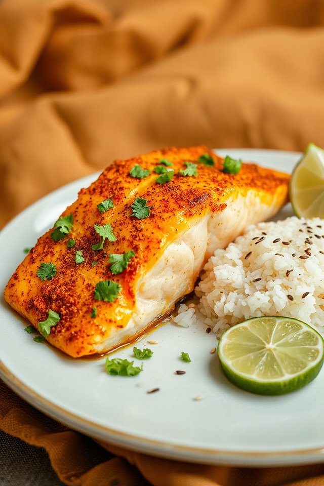 curry salmon baking process