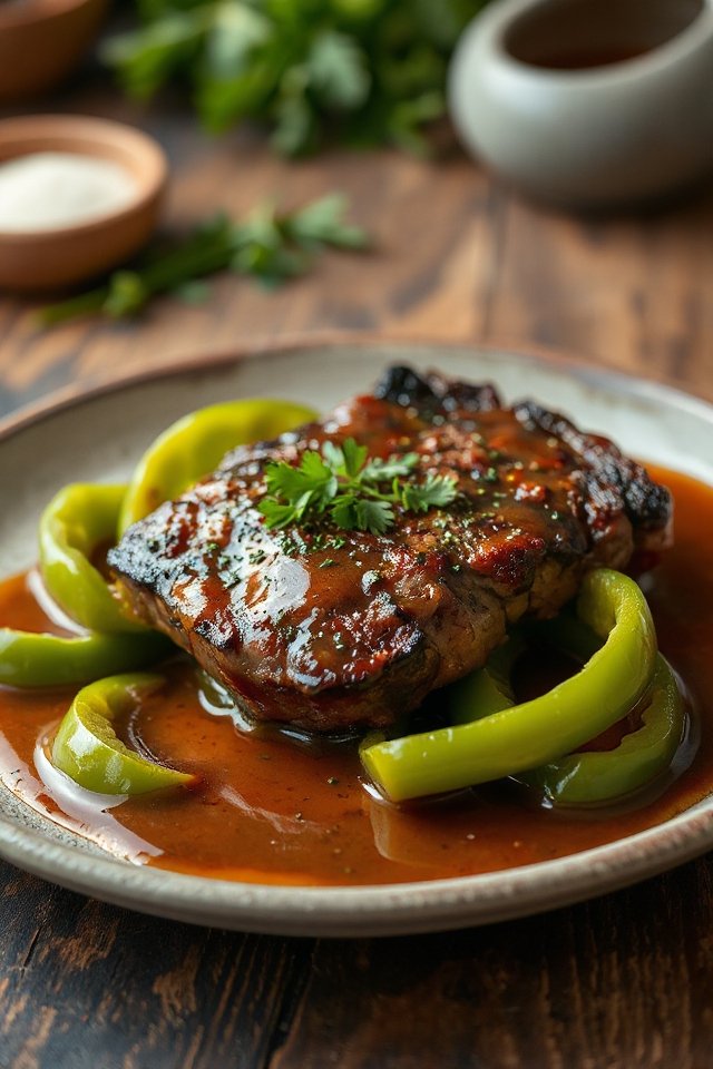 delicious homemade pepper steak
