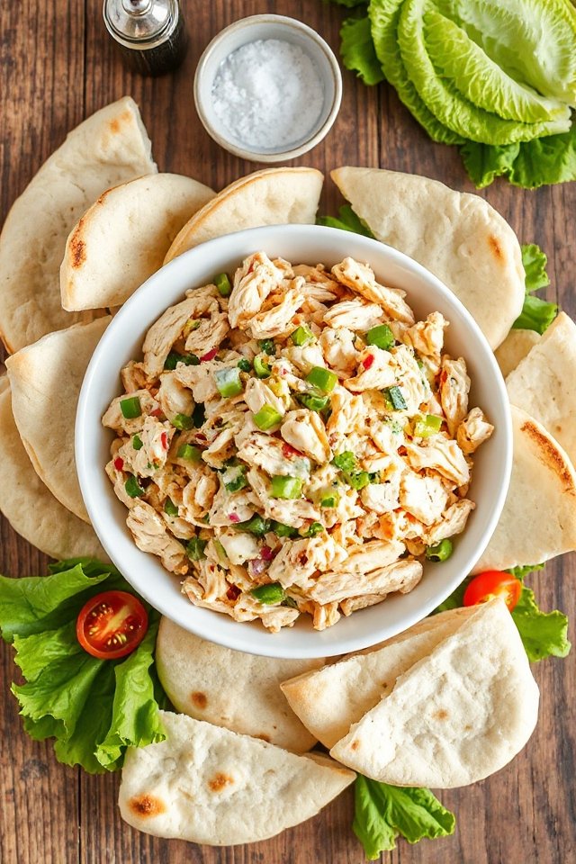 easy chicken salad pitas