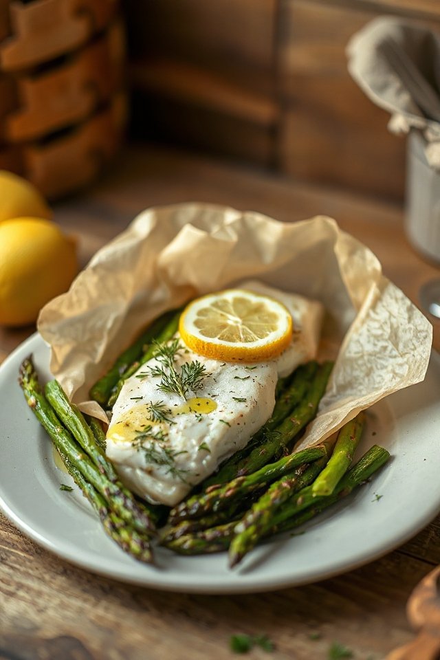 fish in parchment packets