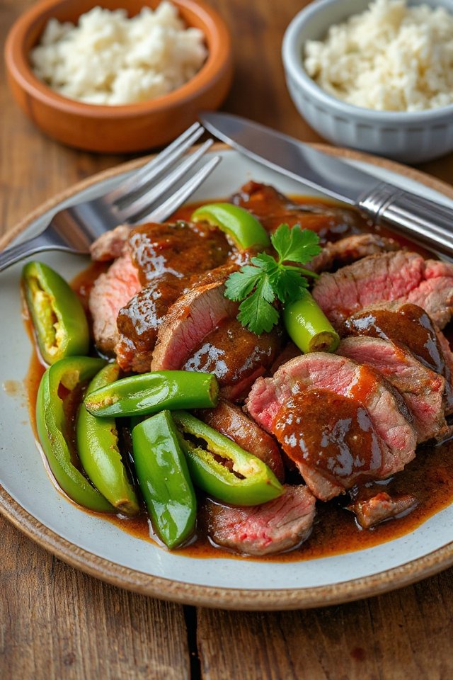 flavorful beef with gravy