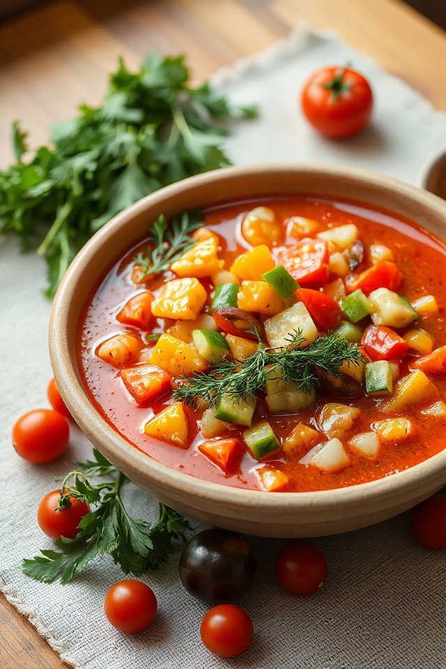 fresh dill chunky gazpacho