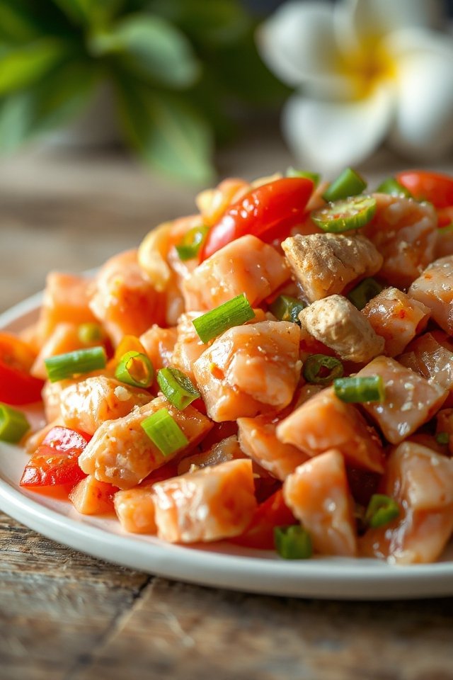 fresh zesty salmon salad