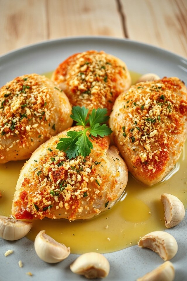 garlic chicken marinated and baked