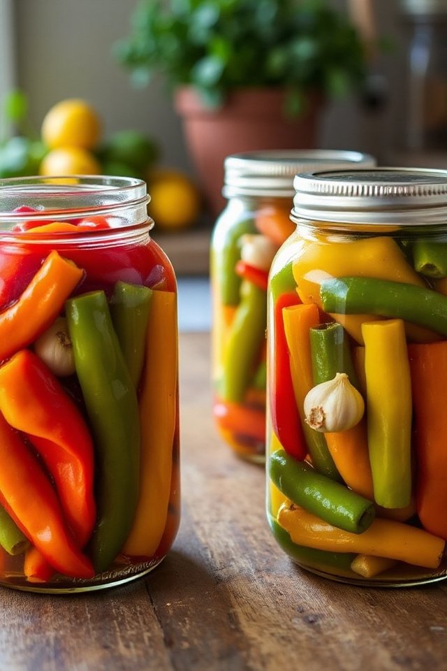 garlic infused pickled peppers recipe