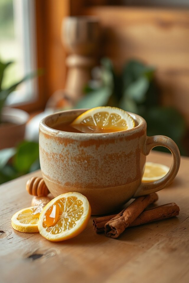 ginger cinnamon tea preparation