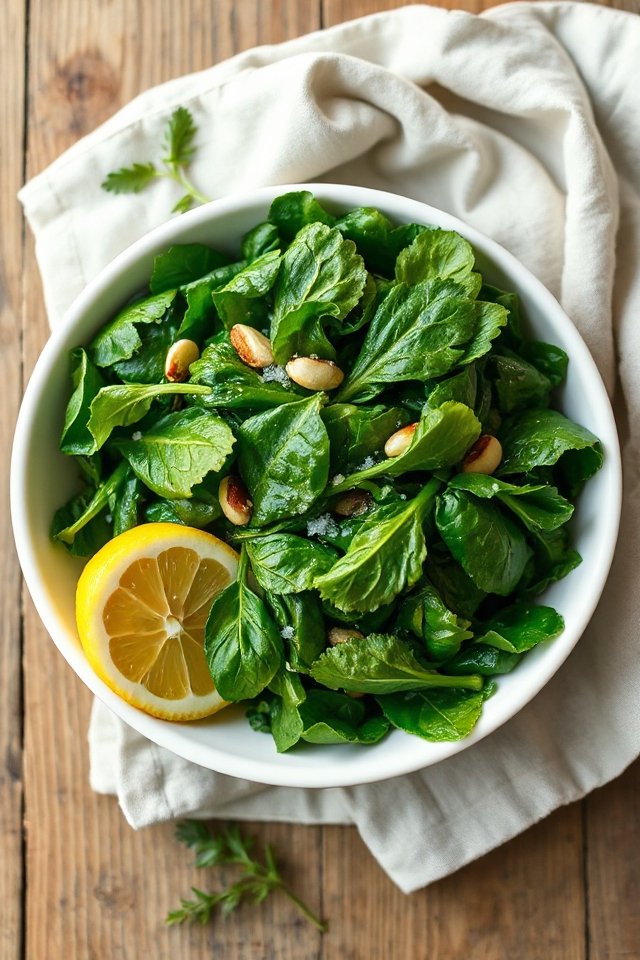 lemon dandelion greens recipe