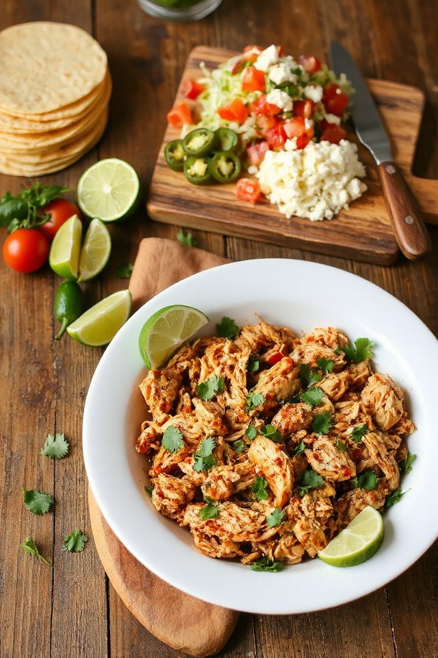 lime infused shredded chicken recipe