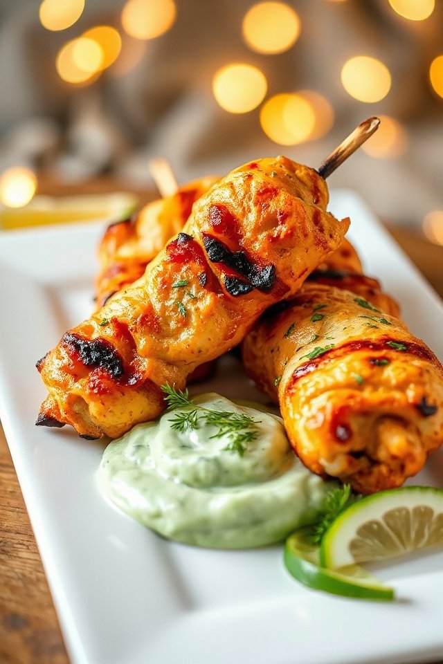 marinate and grill chicken skewers
