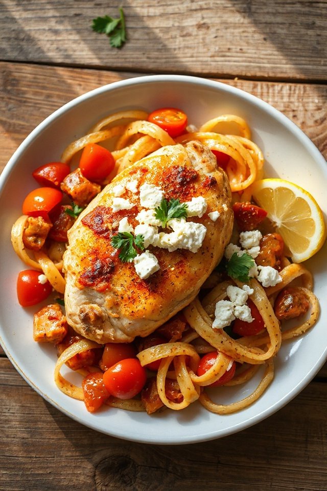 mediterranean chicken with feta
