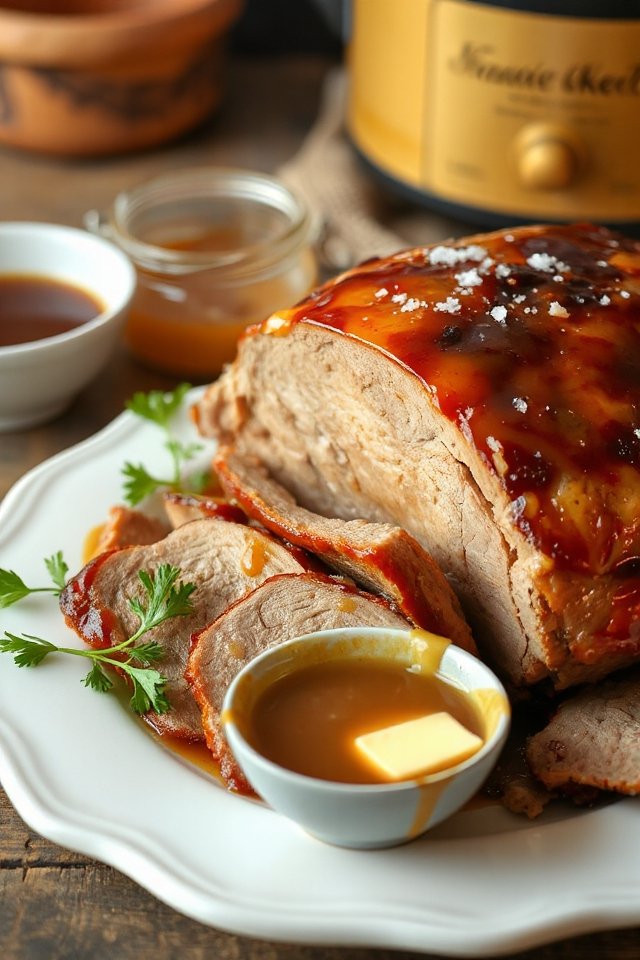 mustard glazed crock pot roast