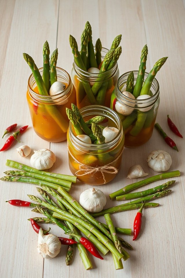 pickled asparagus with garlic