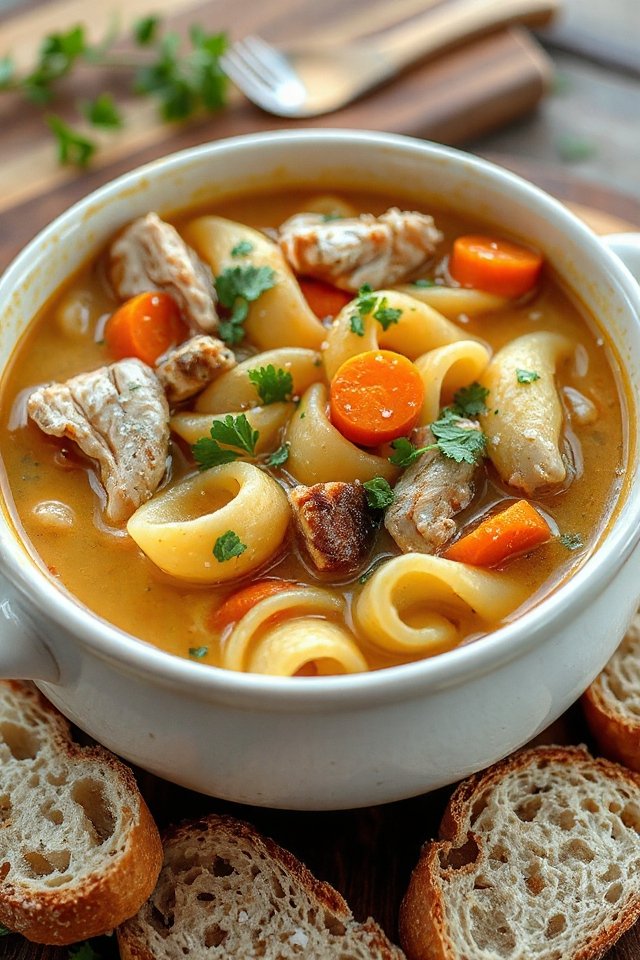 quick creamy chicken noodle soup