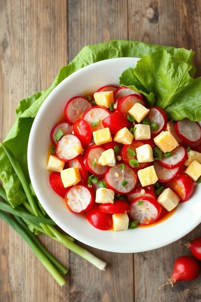 radish salad with cheese