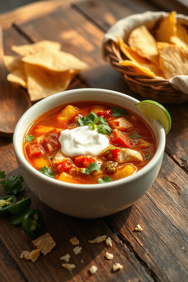 salsa chicken fajita soup