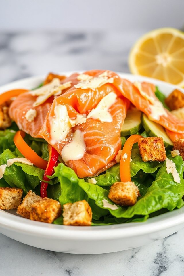 smoked salmon caesar salad recipe