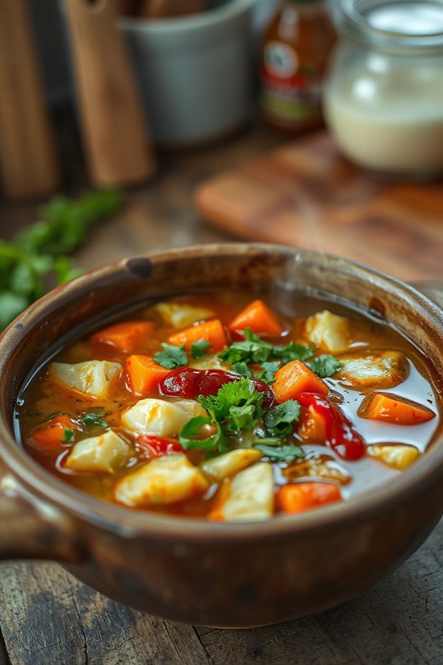 spicy cabbage soup creation
