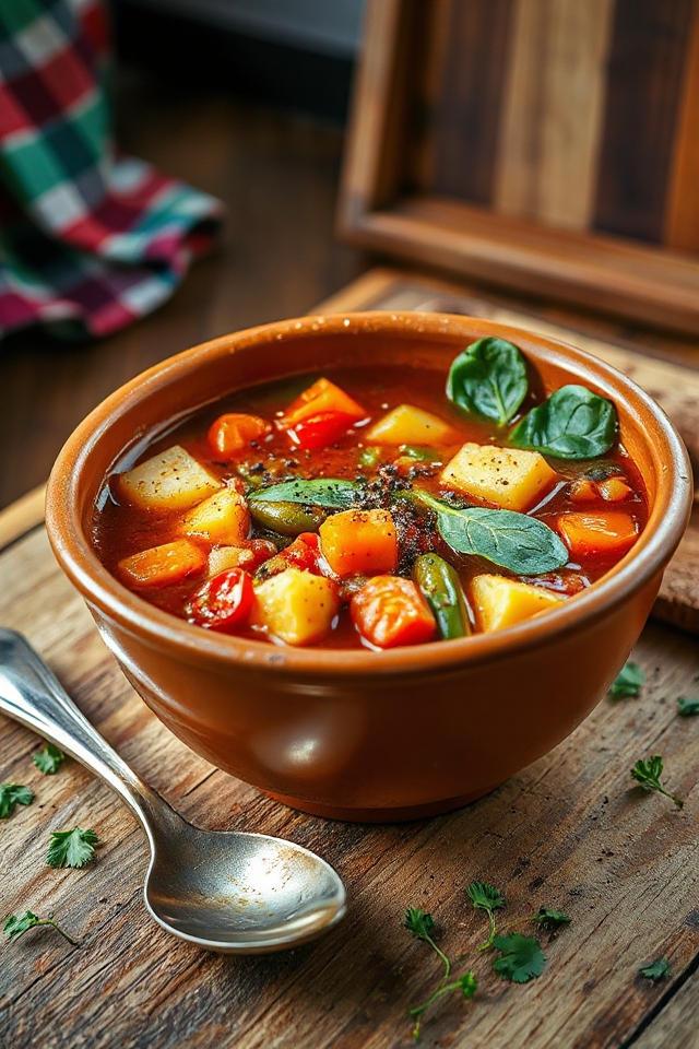 spicy vegetable soup recipe