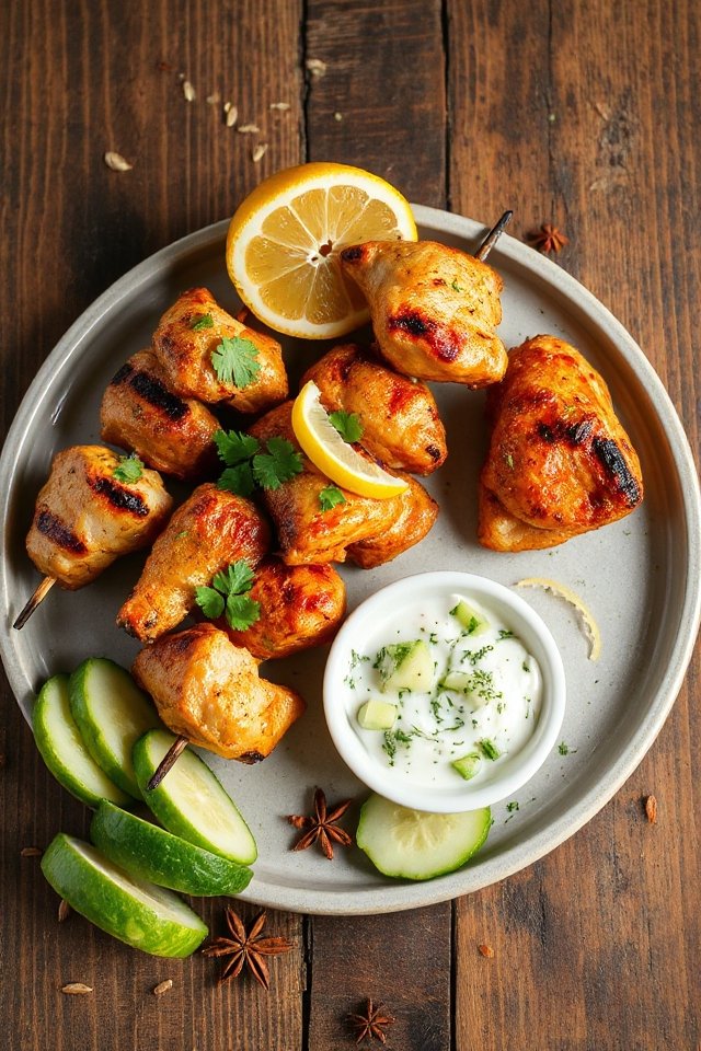 tandoori chicken with dip