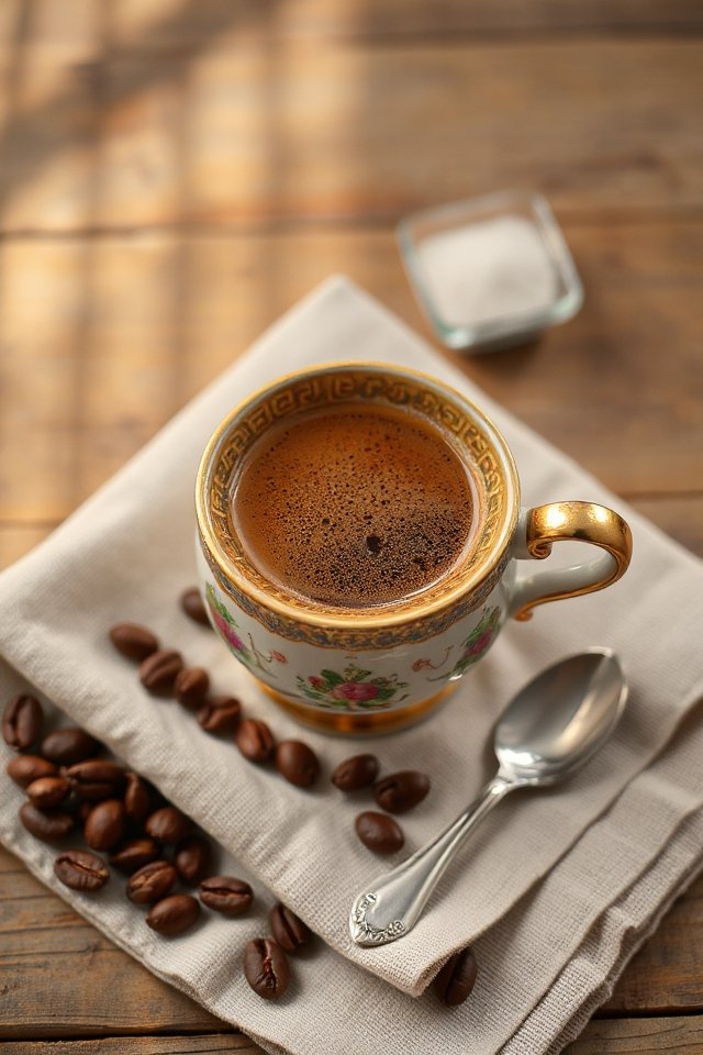 turkish coffee with froth